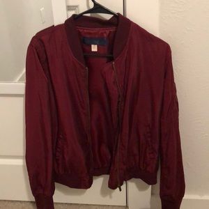 Maroon Bomber Jacket